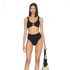 Hunza G Black high waist Nadine Bikini Set